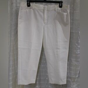 Elle white capri slacks size 14 women’s